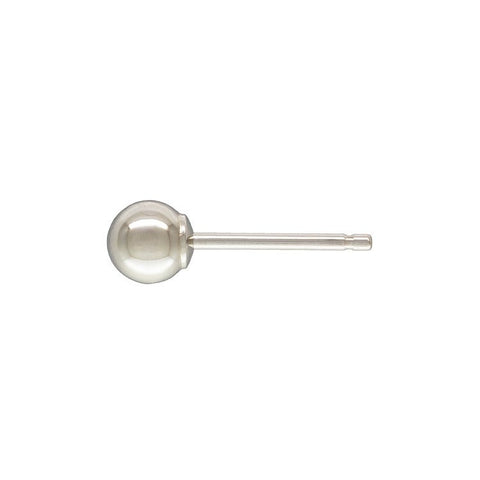 Classic Petite 3mm 14K White Gold Ball Stud Earrings - 1000Jewels.com