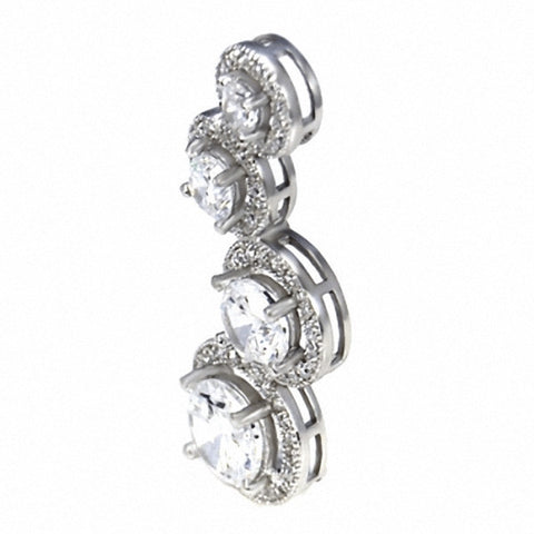 Tristany: 2.9ct Russian Ice on Fire CZ Designer Journey Pendant - 1000Jewels.com