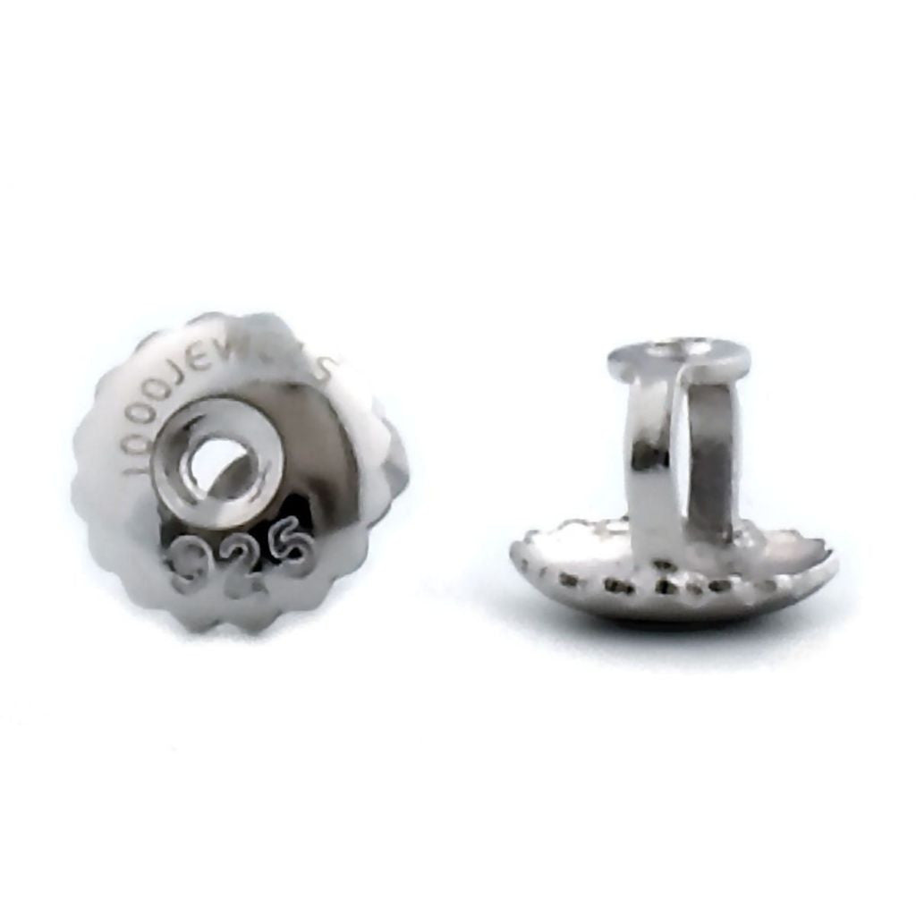 Chris: 5mm, 1.0ct Black Ice Simulated Diamond CZ Screw Back Earrings - 1000Jewels.com