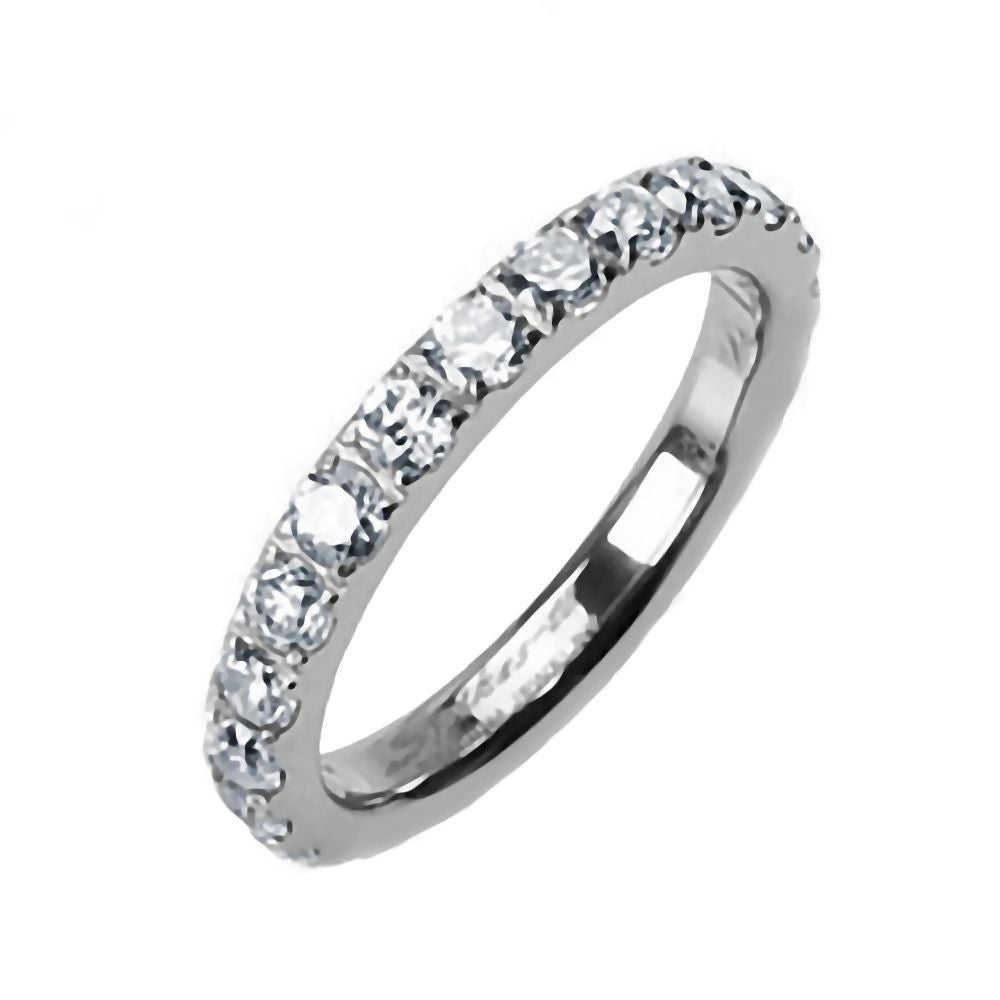 Fiora: 1.5ct Russian Ice on Fire CZ Titanium Eternity Band Ring - 1000Jewels.com