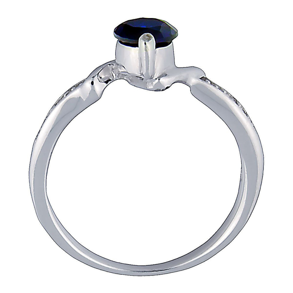 Entwined Love: Created Sapphire and CZ Promise Friendship Band Ring - 1000Jewels.com