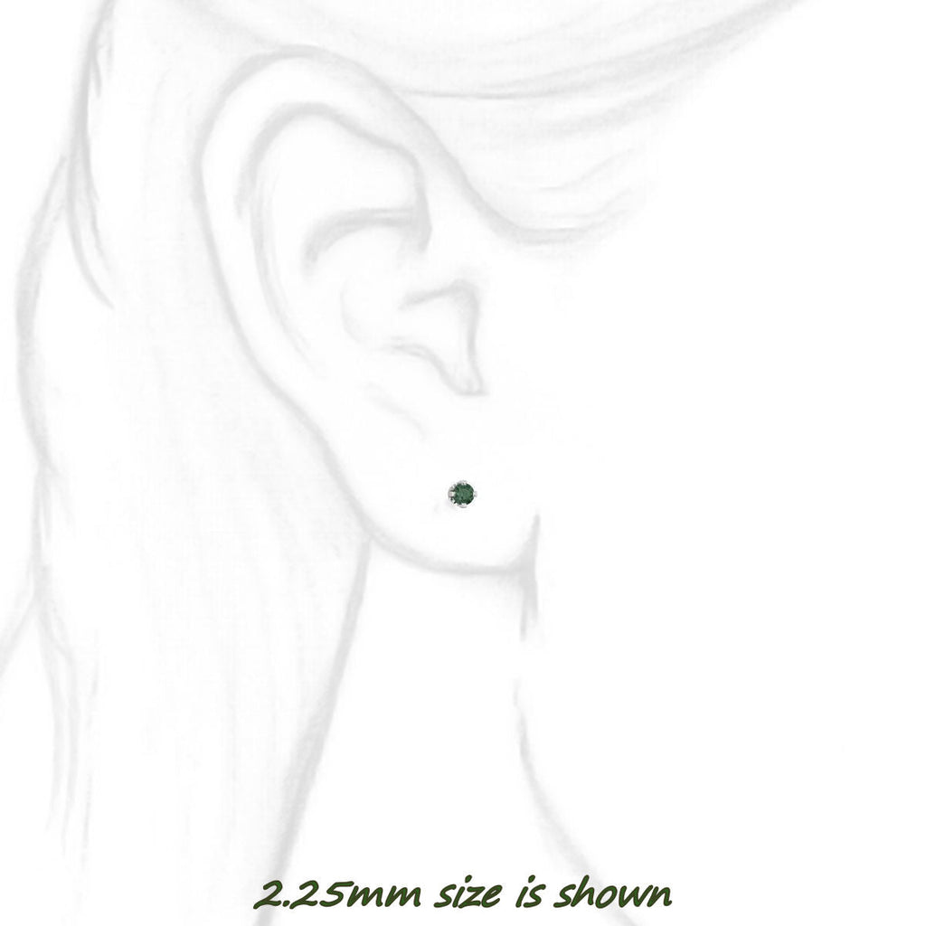 Natural Alexandrite Full Color Change Stud Earrings 14K White, Yellow, Rose Gold - 1000Jewels.com