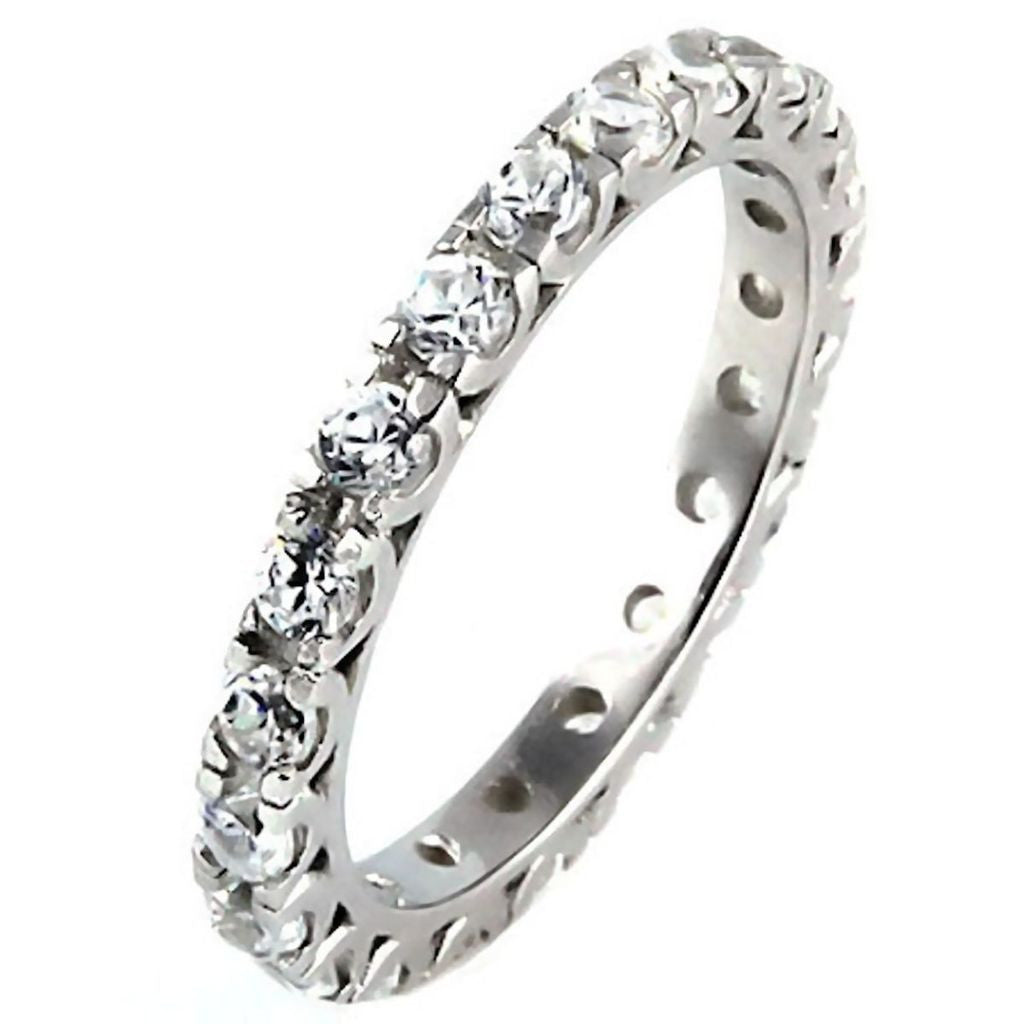Skyla: 1.26ct Ice on Fire Russian CZ Stackable Eternity Band Ring - 1000Jewels.com