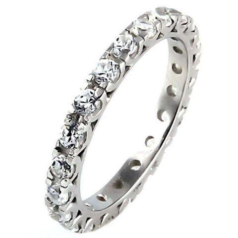 Skyla: 1.26ct Ice on Fire Russian CZ Stackable Eternity Band Ring - 1000Jewels.com