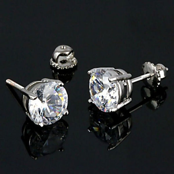 Candi: 3mm, 0.2ct Russian Ice Simulated Diamond Screw Back Earrings