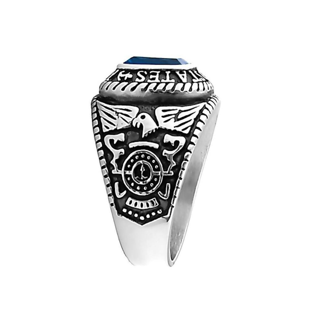 Oceana: Mens US Navy Military Service Singet Ring 316L Stainless Steel - 1000Jewels.com
