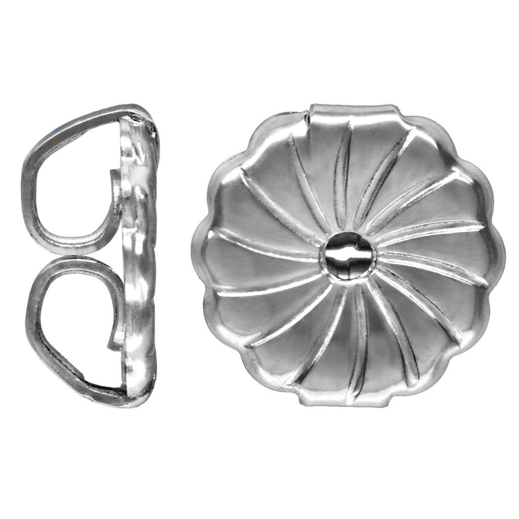 Set of 925 Sterling Silver 7mm x 7.2mm Butterfly Friction Backs for Post Earring - 1000Jewels.com