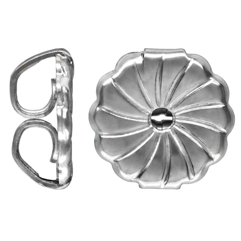 Set of 925 Sterling Silver 7mm x 7.2mm Butterfly Friction Backs for Post Earring - 1000Jewels.com