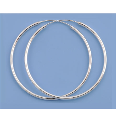 Sterling Silver Endless Hoop Earrings Round 1.25mm Wide. Available in –  Select Lines Jewelry