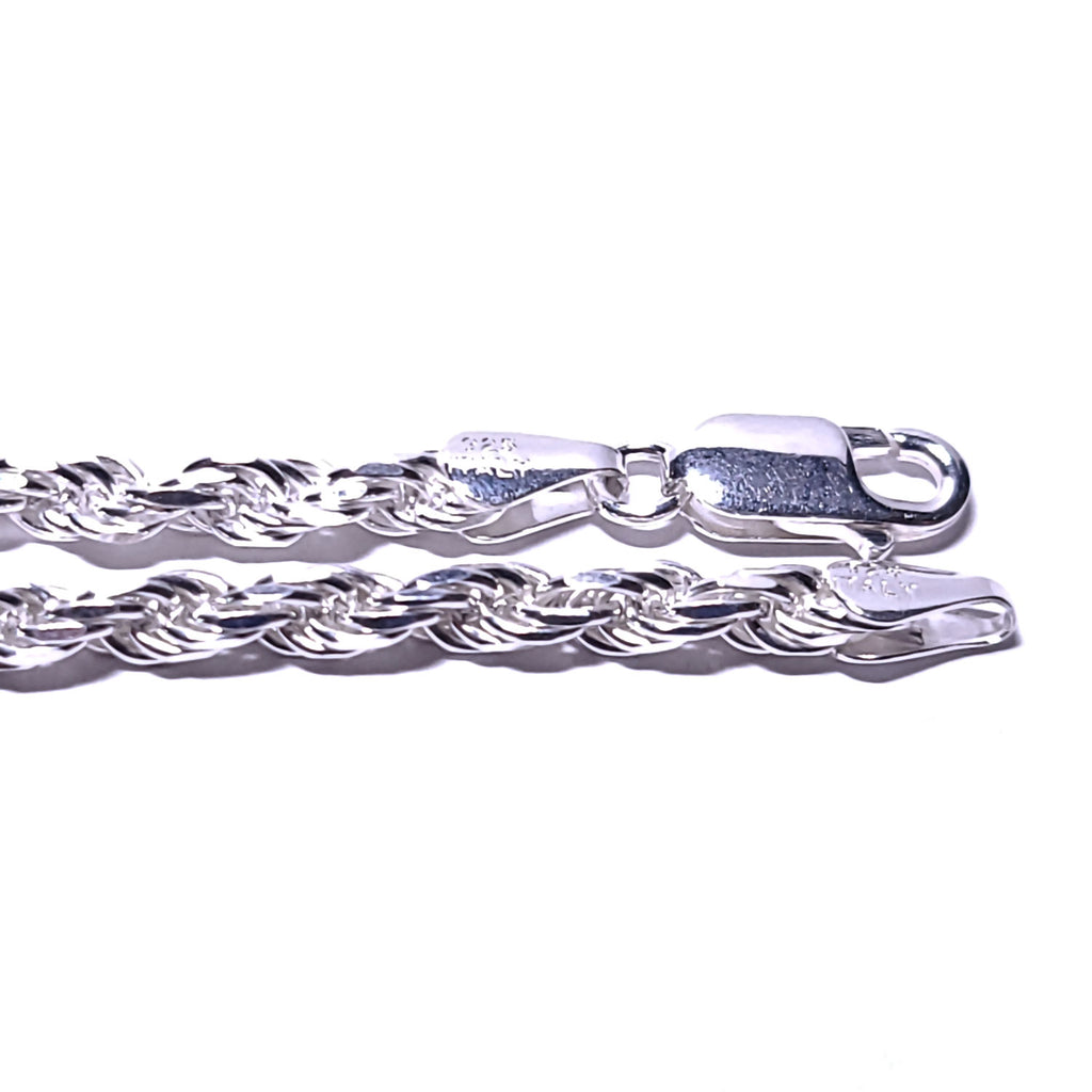4.0mm Italian Triple Rope Chain Bracelet 925 Sterling Silver - 1000Jewels.com