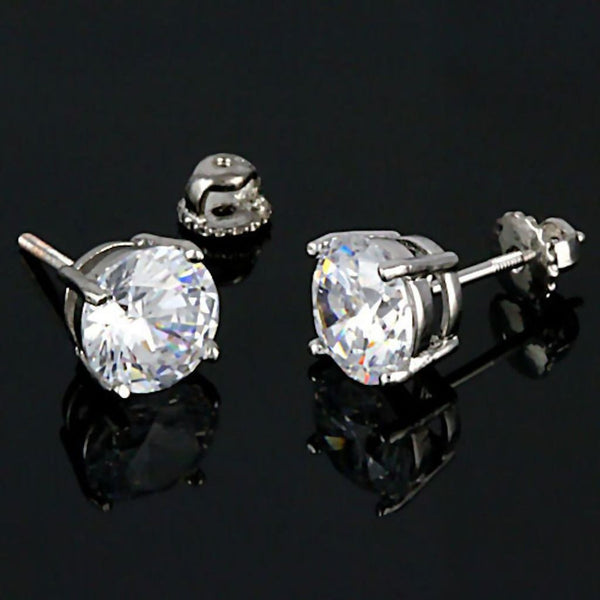 Candi: 3mm, 0.2ct Russian Ice Simulated Diamond Screw Back Earrings