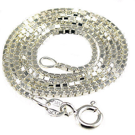 1.2mm Italian Round Snake Chain 925 Sterling Silver, 16 Inches