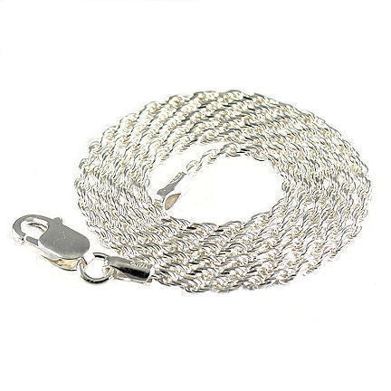 2.5mm Italian Triple Rope Chain 925 Sterling Silver, 16 inches - 1000Jewels.com