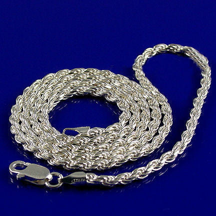 5mm Italian Triple Rope Chain 925 Sterling Silver, 22 inches