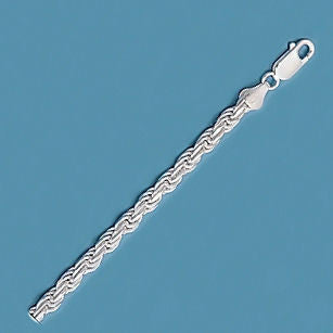 4mm Italian Triple Rope Chain 925 Sterling Silver, 16 inches