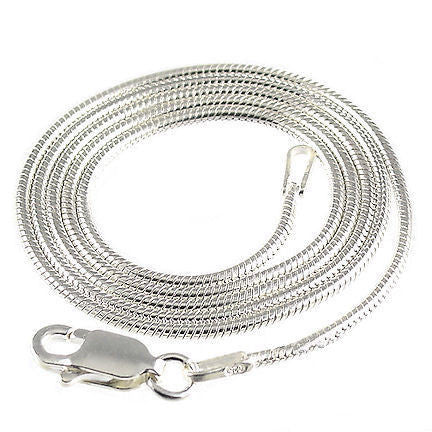 1.2mm Italian Round Snake Chain 925 Sterling Silver, 24 inches - 1000Jewels.com