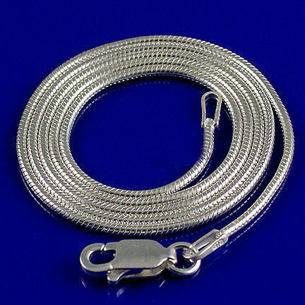 1.5mm Italian Round Snake Chain 925 Sterling Silver, 16 inches - 1000Jewels.com
