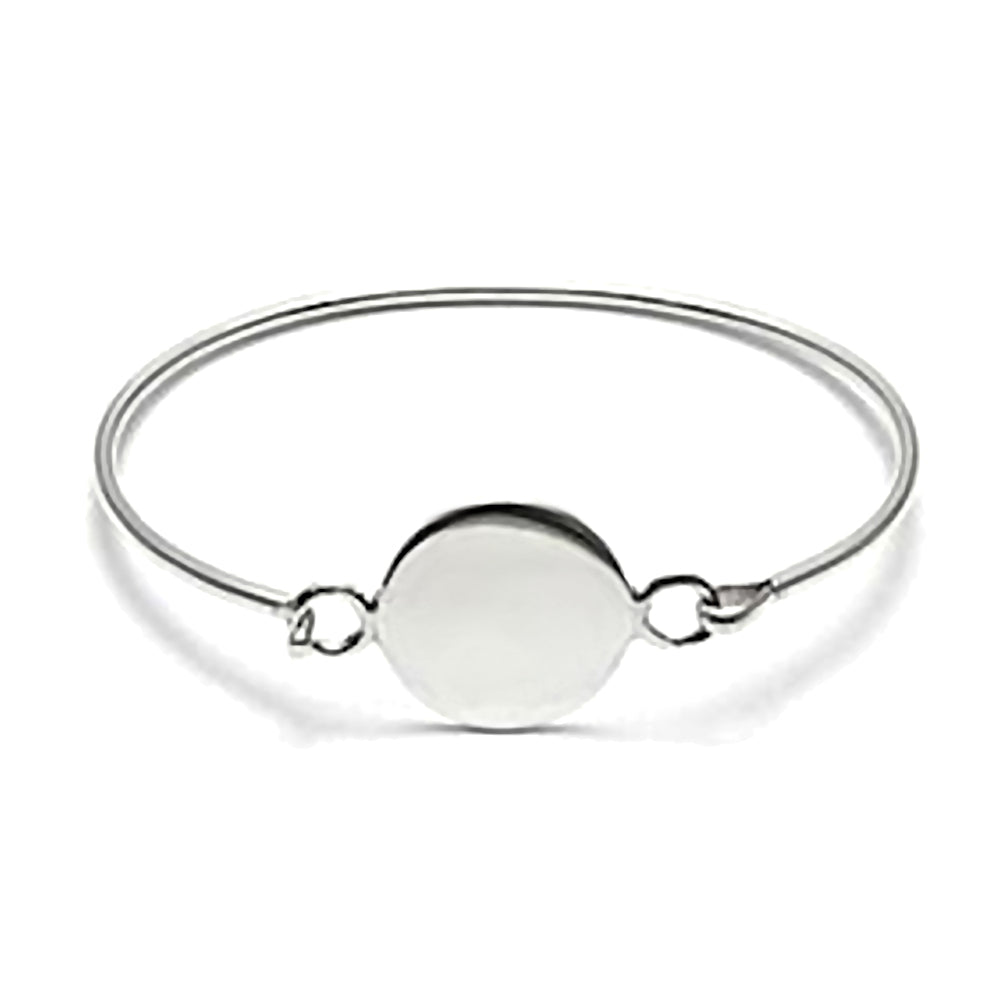 Trustmark Engravable Round Disc Baby Bracelet Sterling Silver - 1000Jewels.com