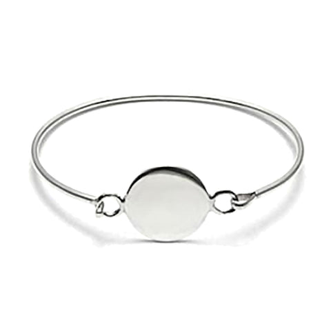 Trustmark Engravable Round Disc Baby Bracelet Sterling Silver - 1000Jewels.com