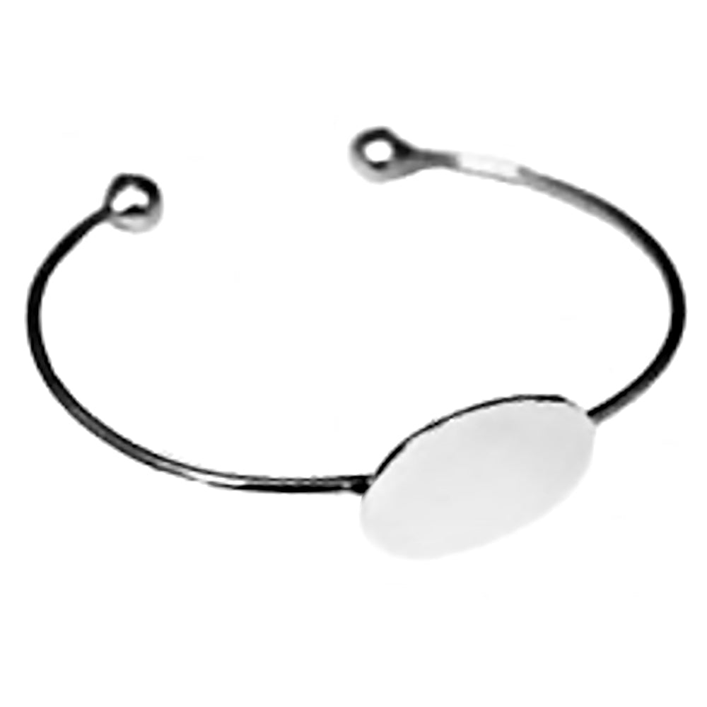 Trustmark Engravable Oval Disc Adjustable Baby Bracelet Sterling Silver - 1000Jewels.com