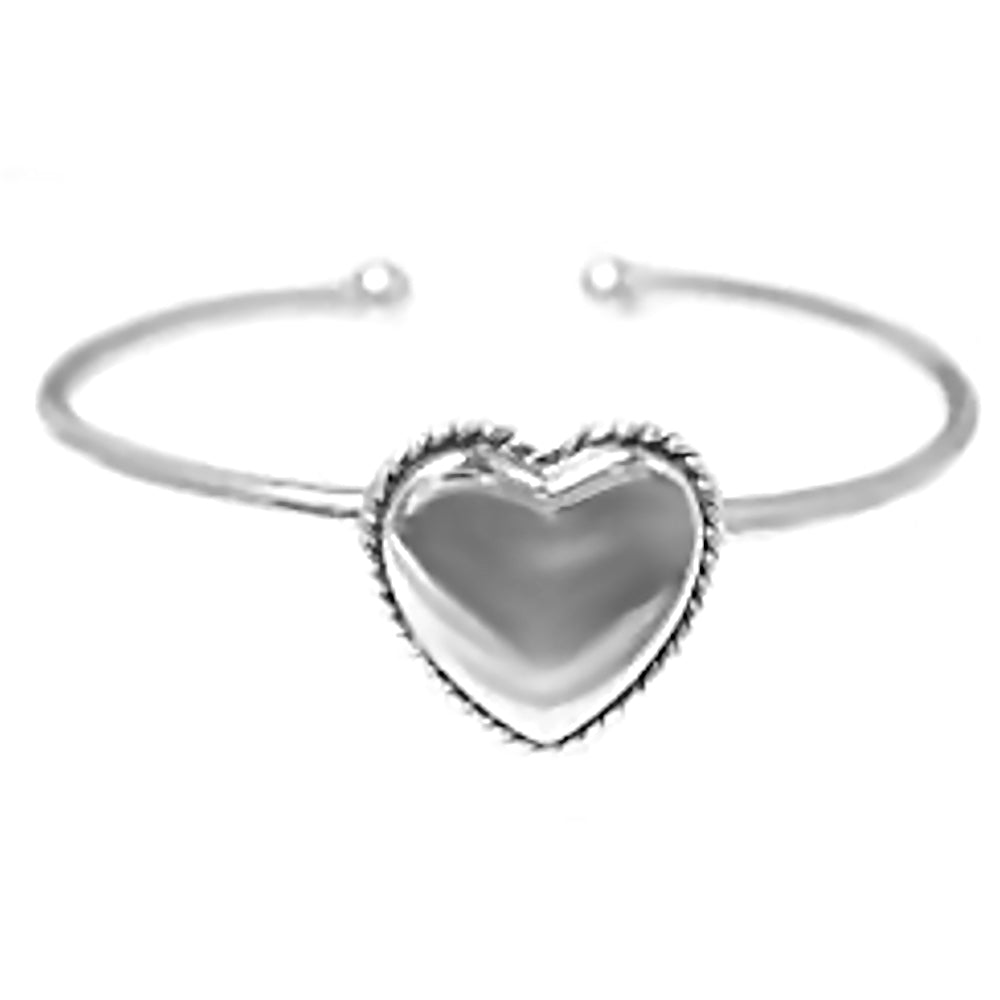 Trustmark Engravable Heart Disc Adjustable Baby Bracelet Sterling Silver - 1000Jewels.com