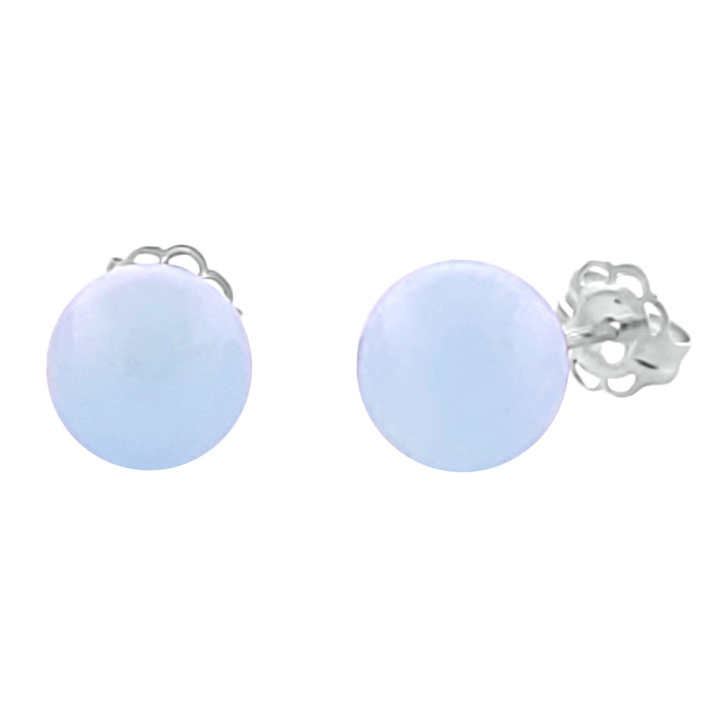 Genuine Natural Aquamarine Ball Stud Earrings - 1000Jewels.com