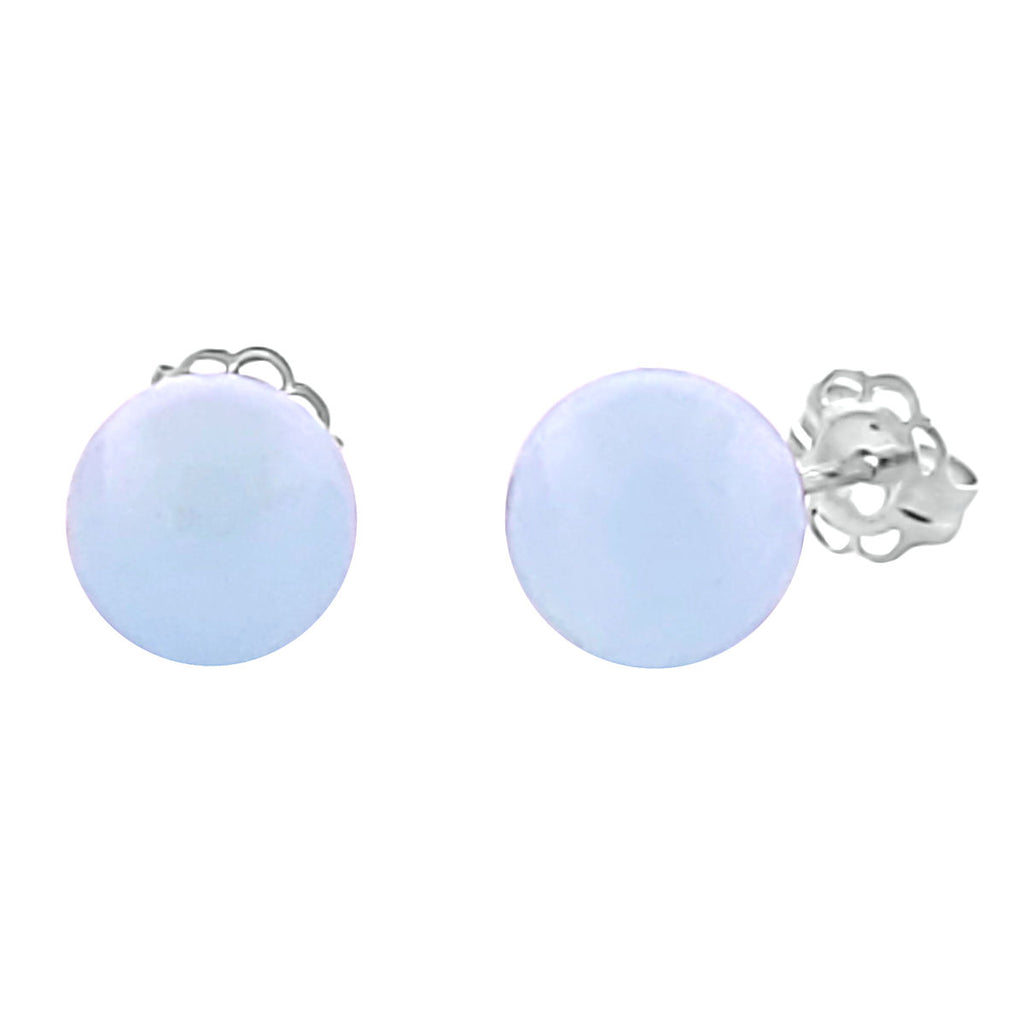 Genuine Natural Aquamarine Ball Stud Earrings - 1000Jewels.com