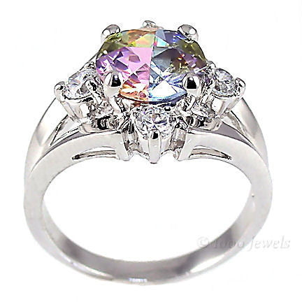 Arizona Sunset: 3.4ct Ice on Fire Color Change CZ Cocktail Ring - 1000Jewels.com