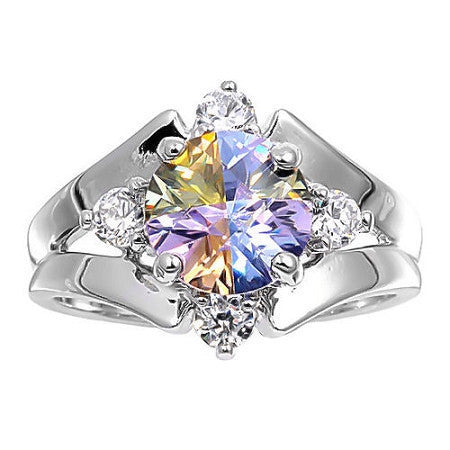 Arizona Sunset: 3.4ct Ice on Fire Color Change CZ Cocktail Ring - 1000Jewels.com