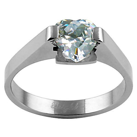 Delphina: 1.25ct Russian Ice Diamond CZ Stainless Steel Promise Ring - 1000Jewels.com