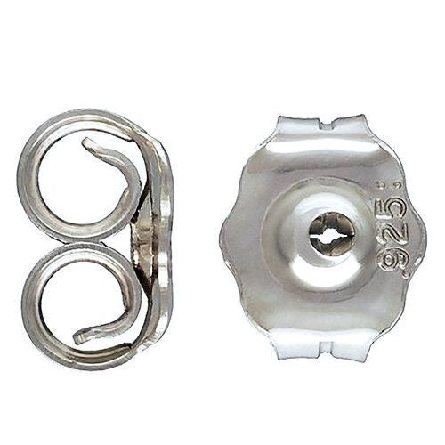 Set of 925 Sterling Silver Butterfly Friction Backs for Post Earring - 1000Jewels.com