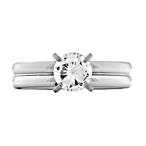 Maria: 0.75ct Traditional Russian IOF CZ Solitaire Engagement Ring - 1000Jewels.com