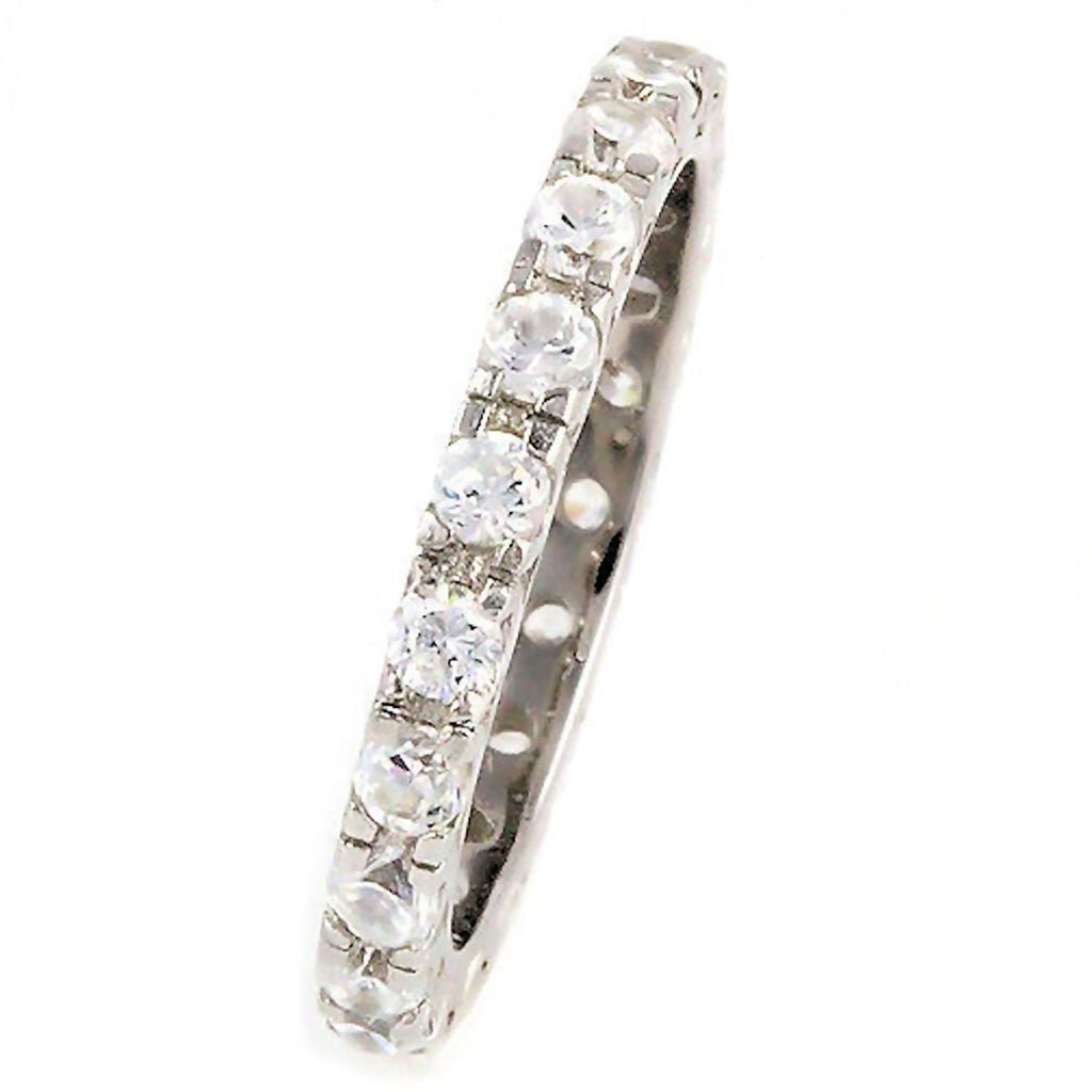 Skyla: 1.26ct Ice on Fire Russian CZ Stackable Eternity Band Ring - 1000Jewels.com