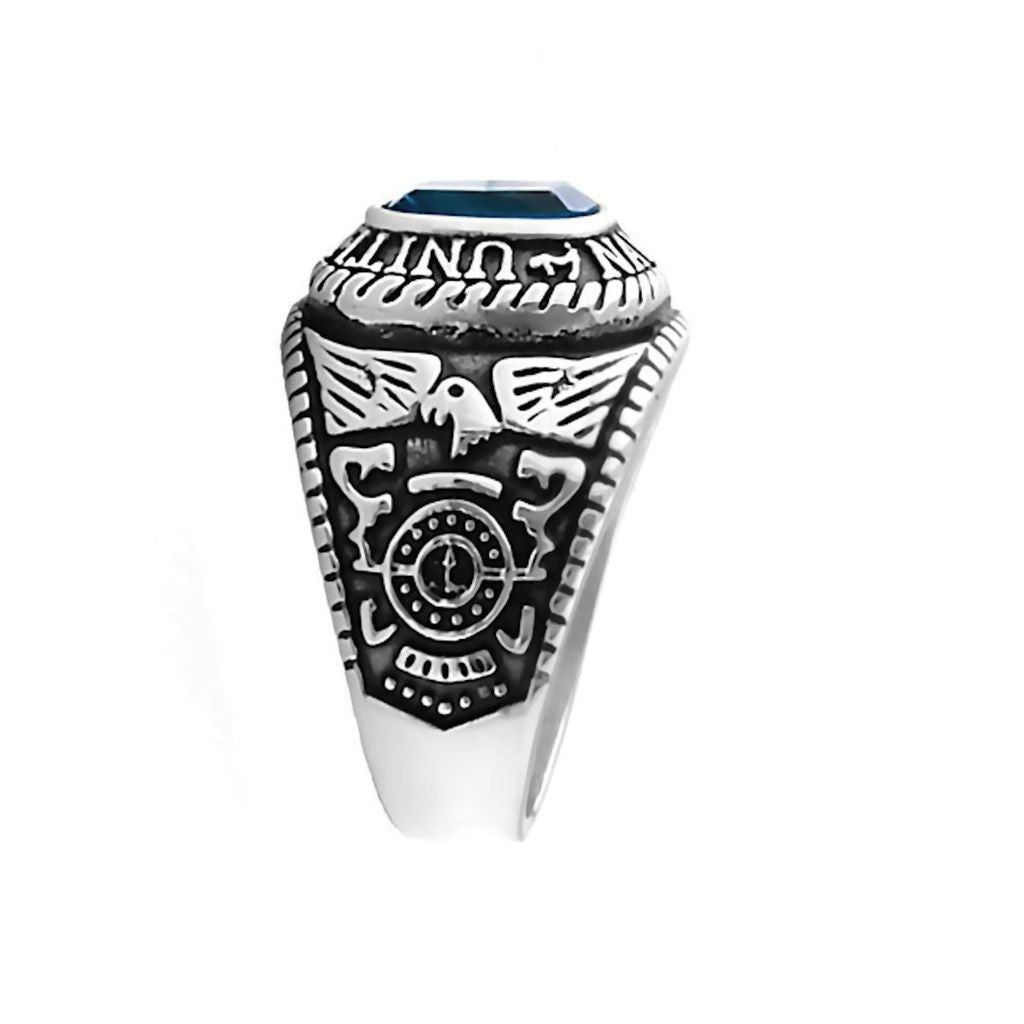 Oceana: Mens US Navy Military Service Singet Ring 316L Stainless Steel - 1000Jewels.com