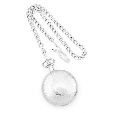 Charles Hubert Paris: Double Hunter Case Chrome-Tone Brass Pocket Watch 3537 - 1000Jewels.com