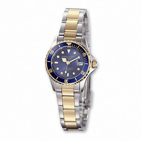 Charles Hubert Paris: Womens Blue Dial Two-Tone Stainless Steel Wrist Watch 6662 - 1000Jewels.com