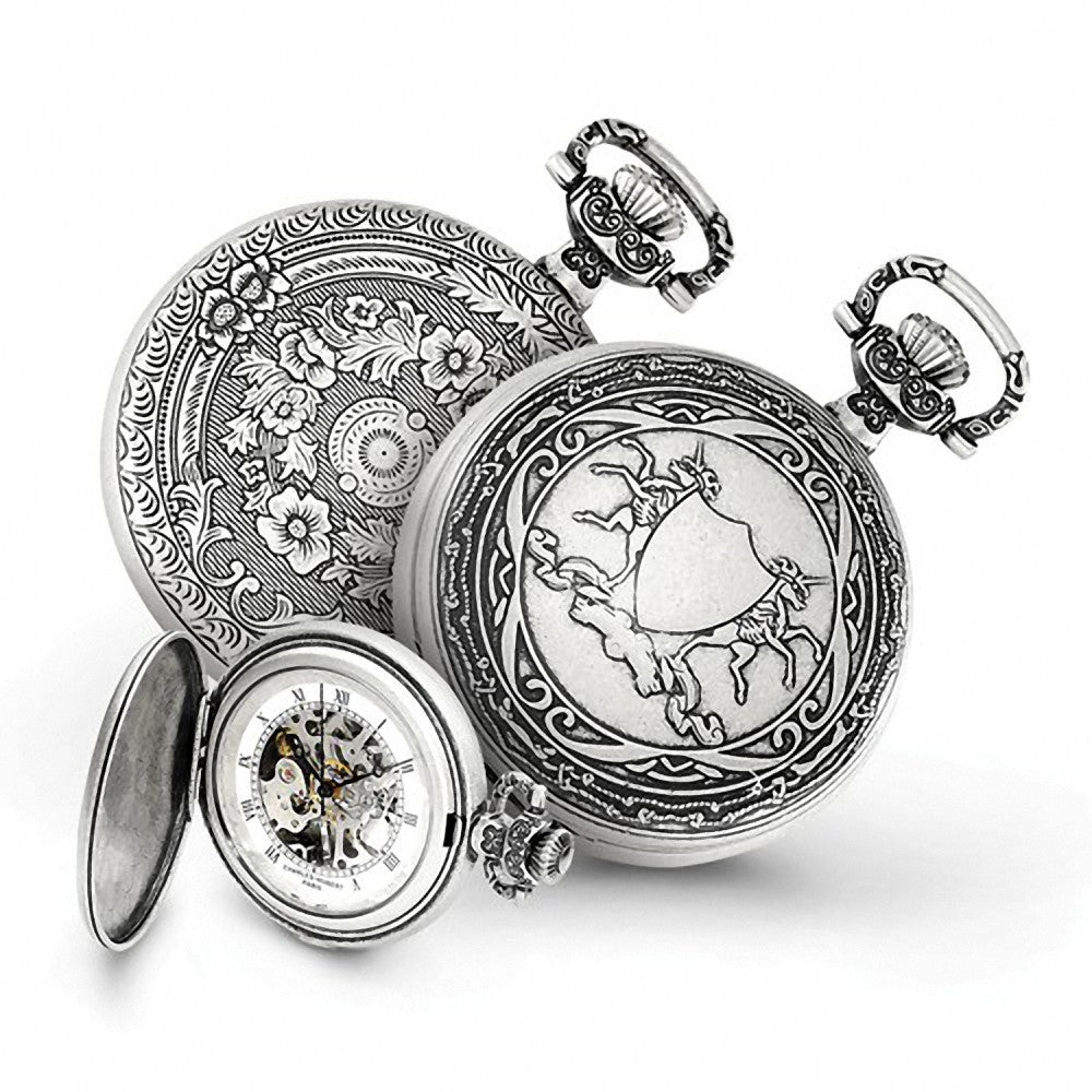 Charles Hubert Paris: Antique Unicorn Shield Design Brass Pocket Watch 3921 - 1000Jewels.com