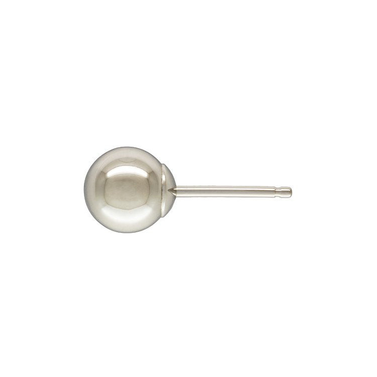 6mm 14K White Gold Ball Stud Earrings - 1000Jewels.com