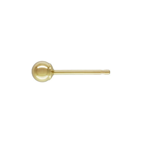 Classic 3mm 14K Yellow Gold Ball Stud Post Earrings - 1000Jewels.com