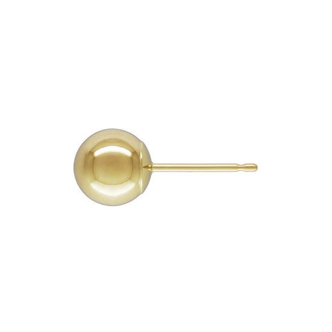 Classic 6mm 14K Yellow Gold Ball Stud Post Earrings - 1000Jewels.com