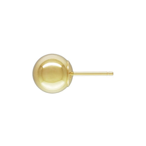Classic 8mm 14K Yellow Gold Ball Stud Post Earrings - 1000Jewels.com