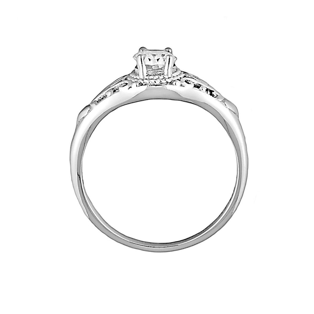 Clarissa: 1.0ct Oval-cut Russian Ice CZ Silver Engagement Promise Ring - 1000Jewels.com
