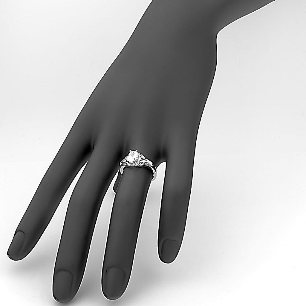Clarissa: 1.0ct Oval-cut Russian Ice CZ Silver Engagement Promise Ring - 1000Jewels.com