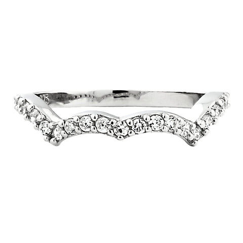 Kellie B: Russian Ice CZ Semi Eternity Anniversary Wedding Band Ring - 1000Jewels.com