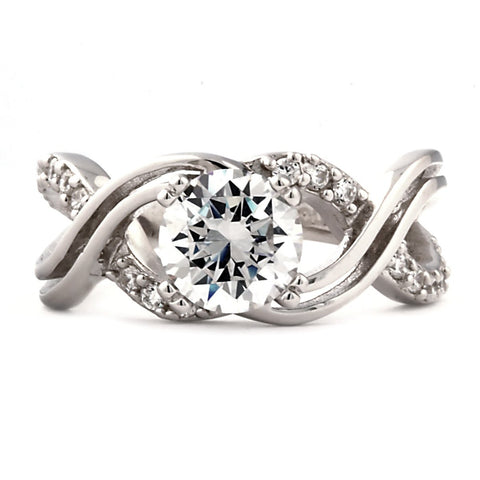 Kellie E: 2.26ct Russian Ice Diamond CZ Infinity Engagement Band Ring - 1000Jewels.com