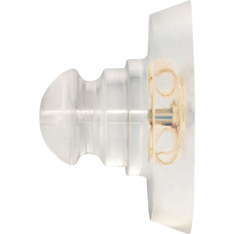 Two Replacement Silicon Coated 14K Gold Disc Clutch Backs for Post Earrings - 1000Jewels.com