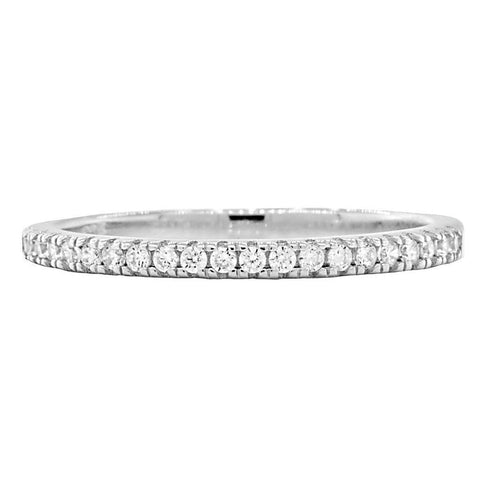 Acotas B: 0.315ct Russian IOF CZ Semi-Eternity Silver Wedding Band - 1000Jewels.com