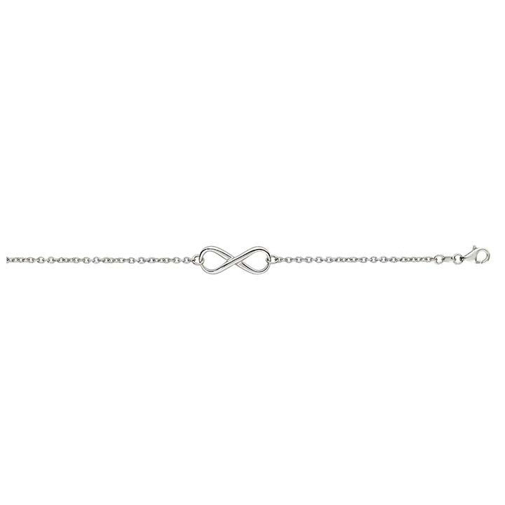 Free Hanging Infinity Symbol Cable Chain Bracelet 925 Sterling Silver - 1000Jewels.com