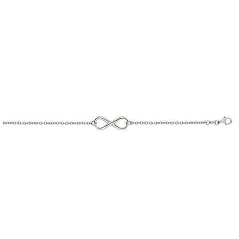 Free Hanging Infinity Symbol Cable Chain Bracelet 925 Sterling Silver - 1000Jewels.com