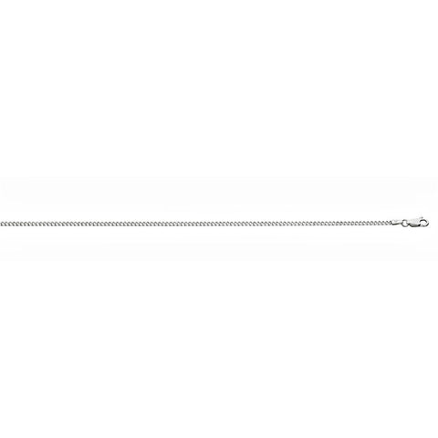 2.2mm Anti-Tarnish Curb Chain 925 Sterling Silver, 24 Inches - 1000Jewels.com